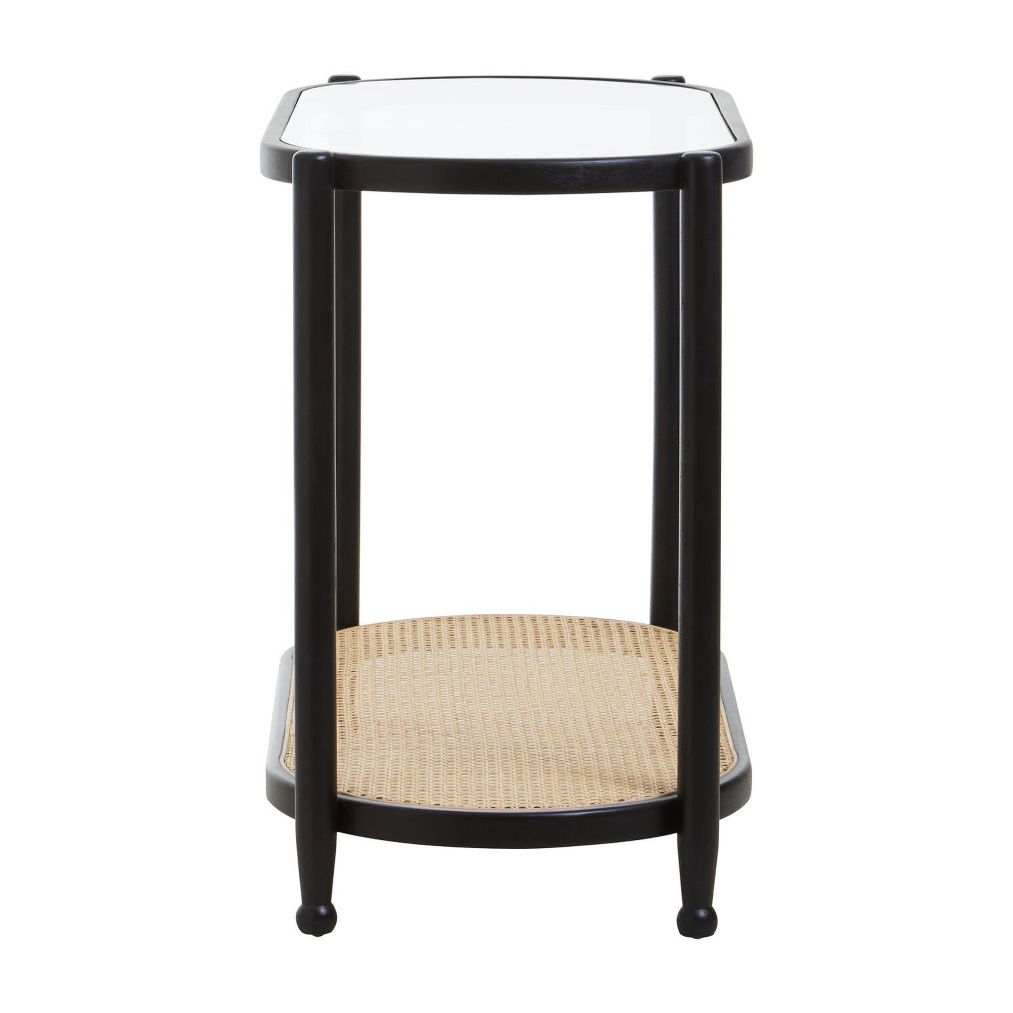 Canvora Black Rattan & Glass Console Table – 100cm product image 8