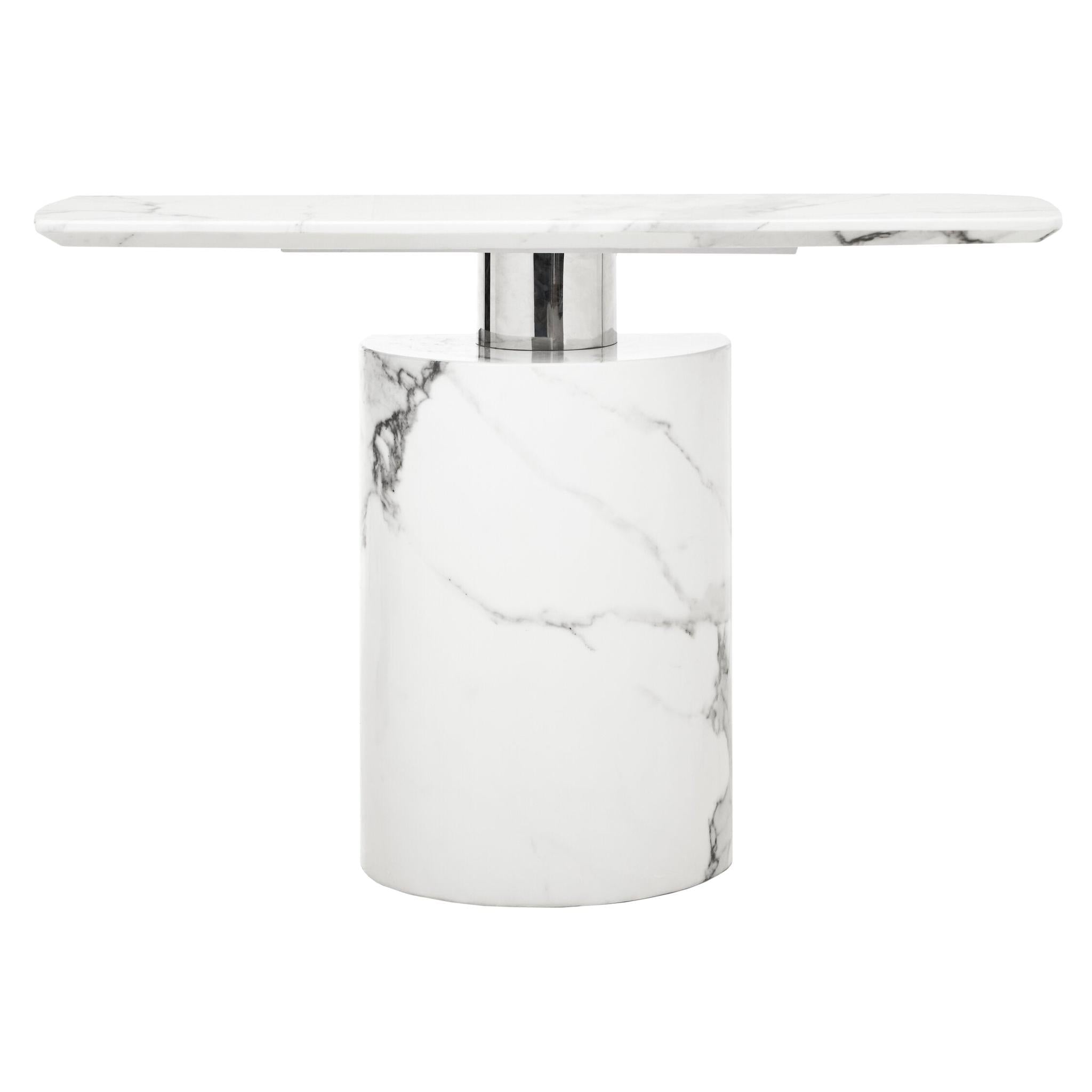 Auralis White Marble Console Table – 120cm product image 1
