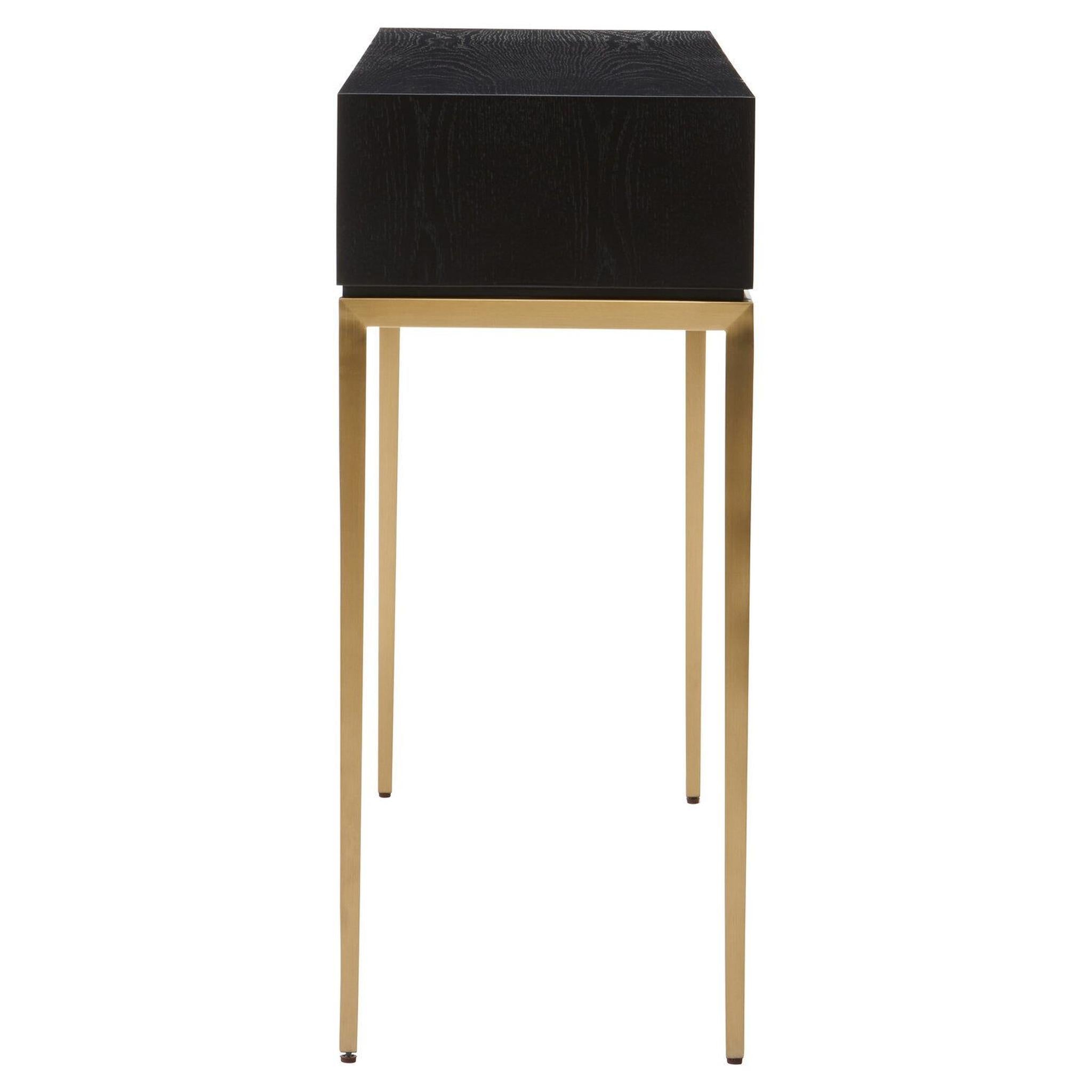 Ornelle Black & Gold One Drawer Console Table – 110cm product image 4