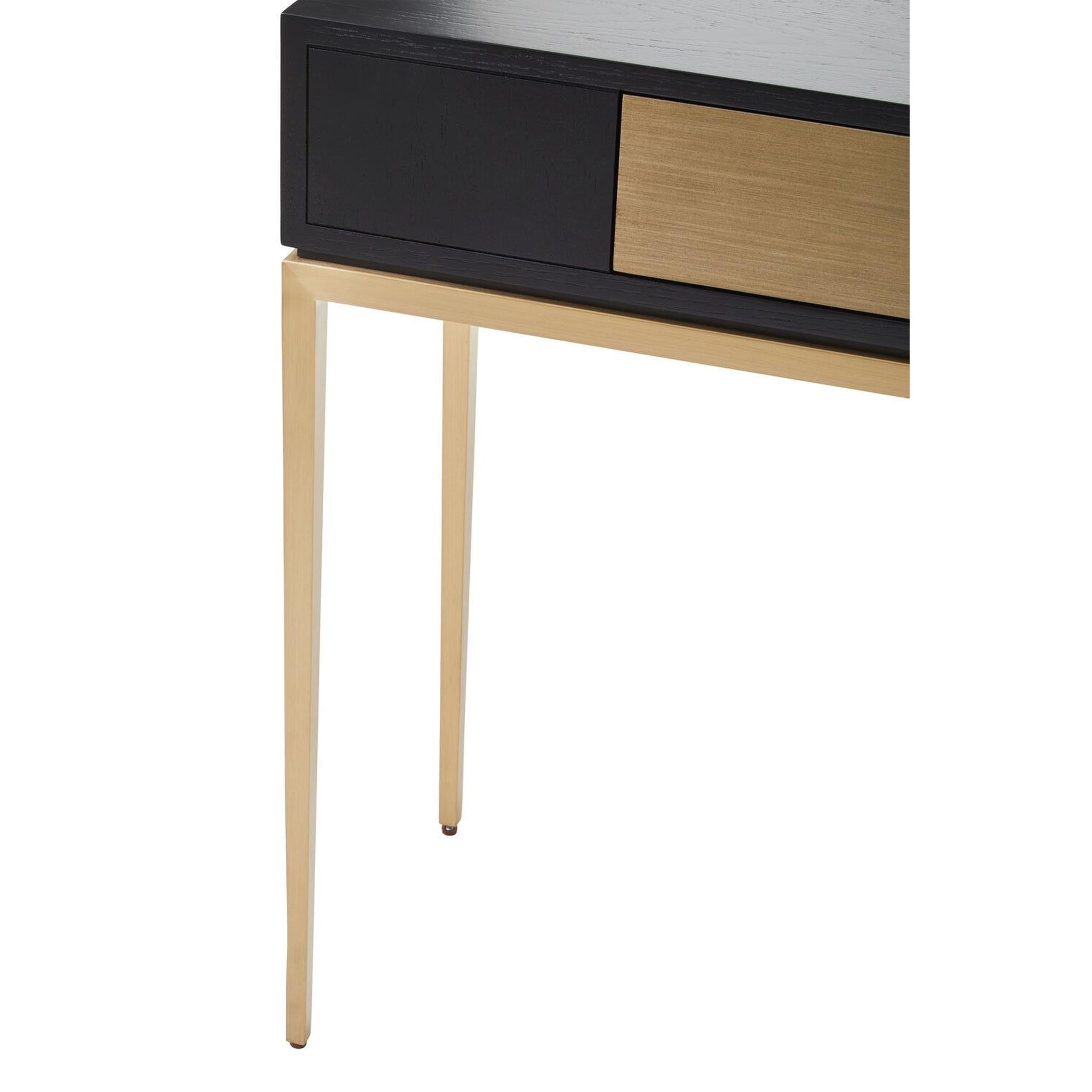 Ornelle Black & Gold One Drawer Console Table – 110cm product image 3