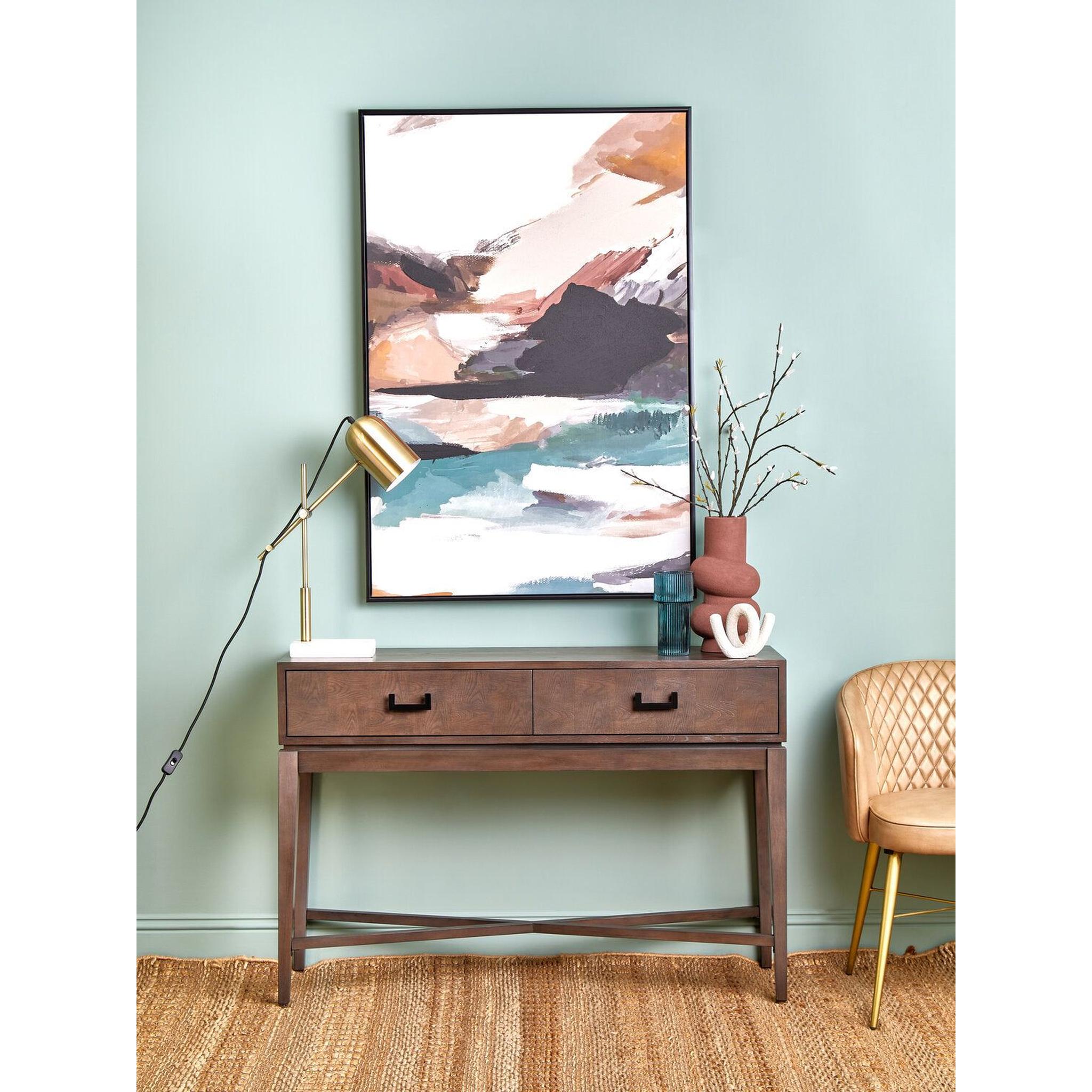 Ashmere Antique Grey Two Drawer Console Table – 120cm product image 2