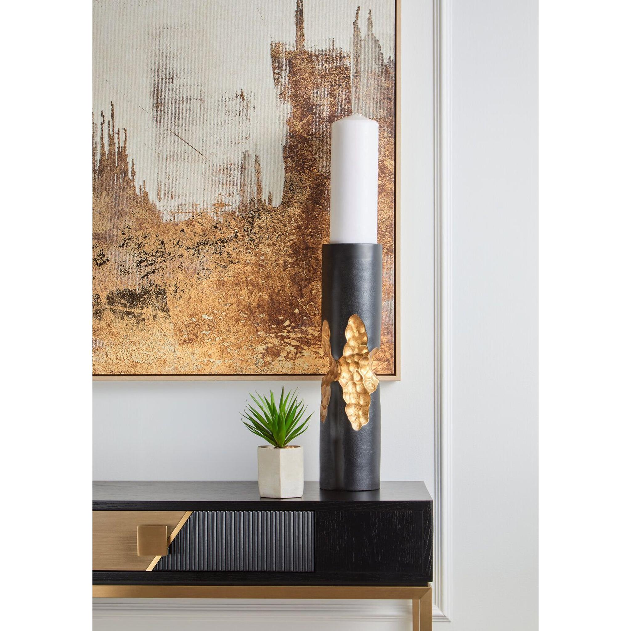 Ornelle Black & Gold One Drawer Console Table – 110cm product image 2