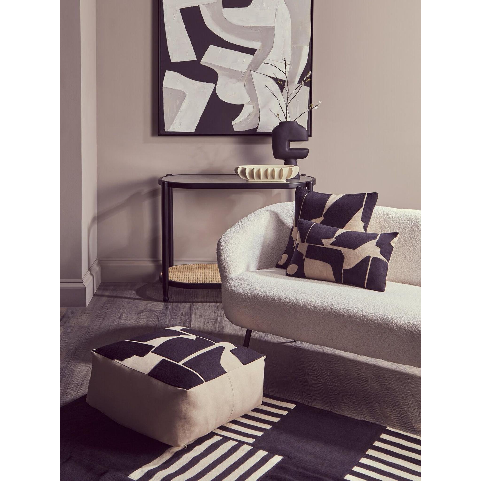 Canvora Black Rattan & Glass Console Table – 100cm product image 5
