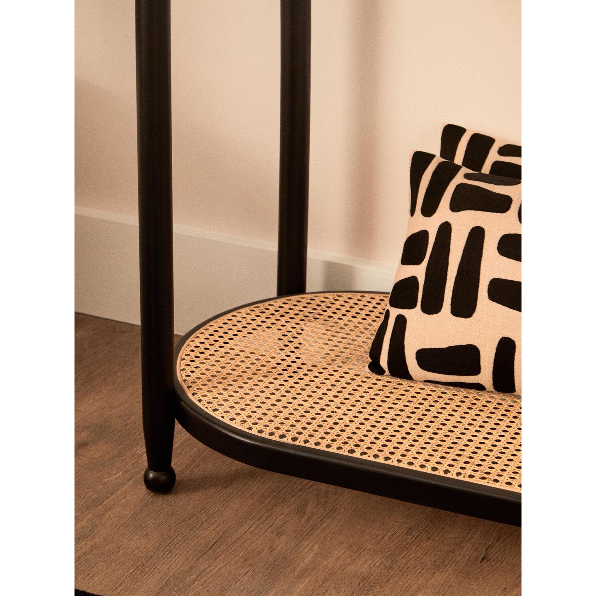 Canvora Black Rattan & Glass Console Table – 100cm product image 3