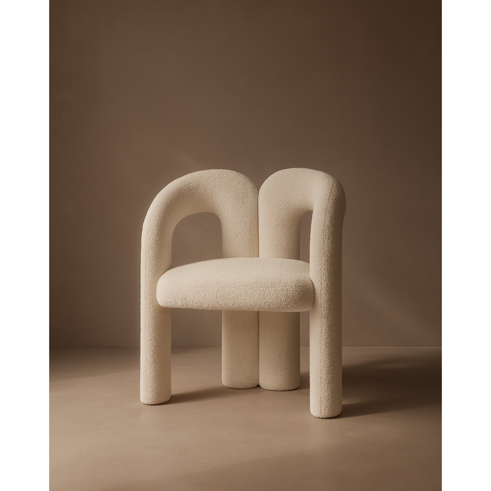 Mavis Upholstered Dining Chair – Chex Polar Bouclé – 54cm Wide - image 2