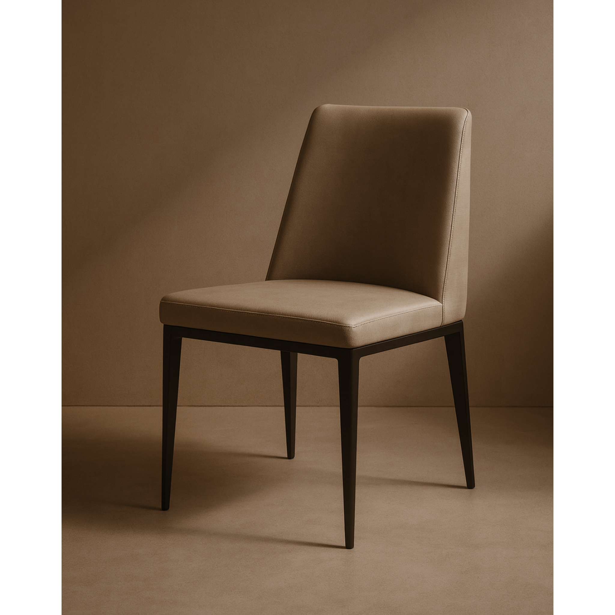 Medici Set of 2 Dining Chairs – Buffalo Sand PU – 45cm Wide - image 2