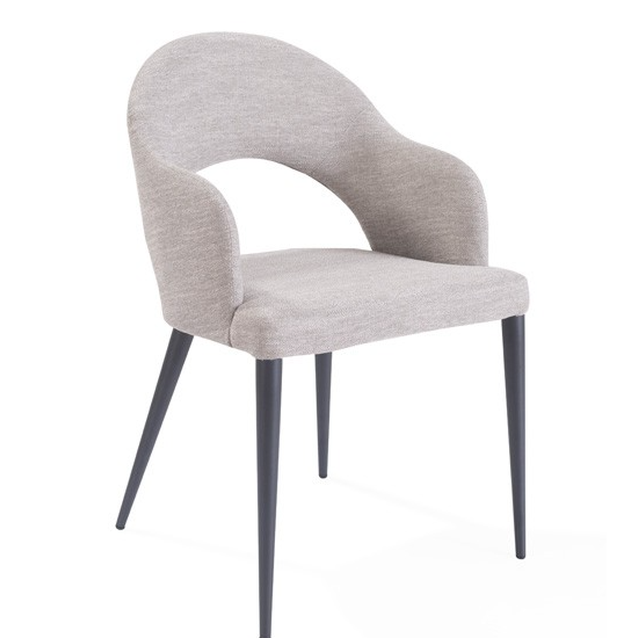 Jiva Light Grey Upholstered Dining Chair – Metal Legs – 53cm Wide - image 3