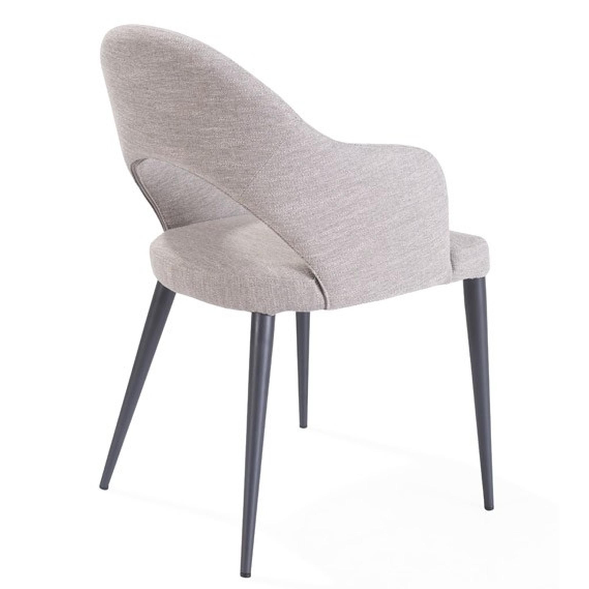 Jiva Light Grey Upholstered Dining Chair – Metal Legs – 53cm Wide - image 4