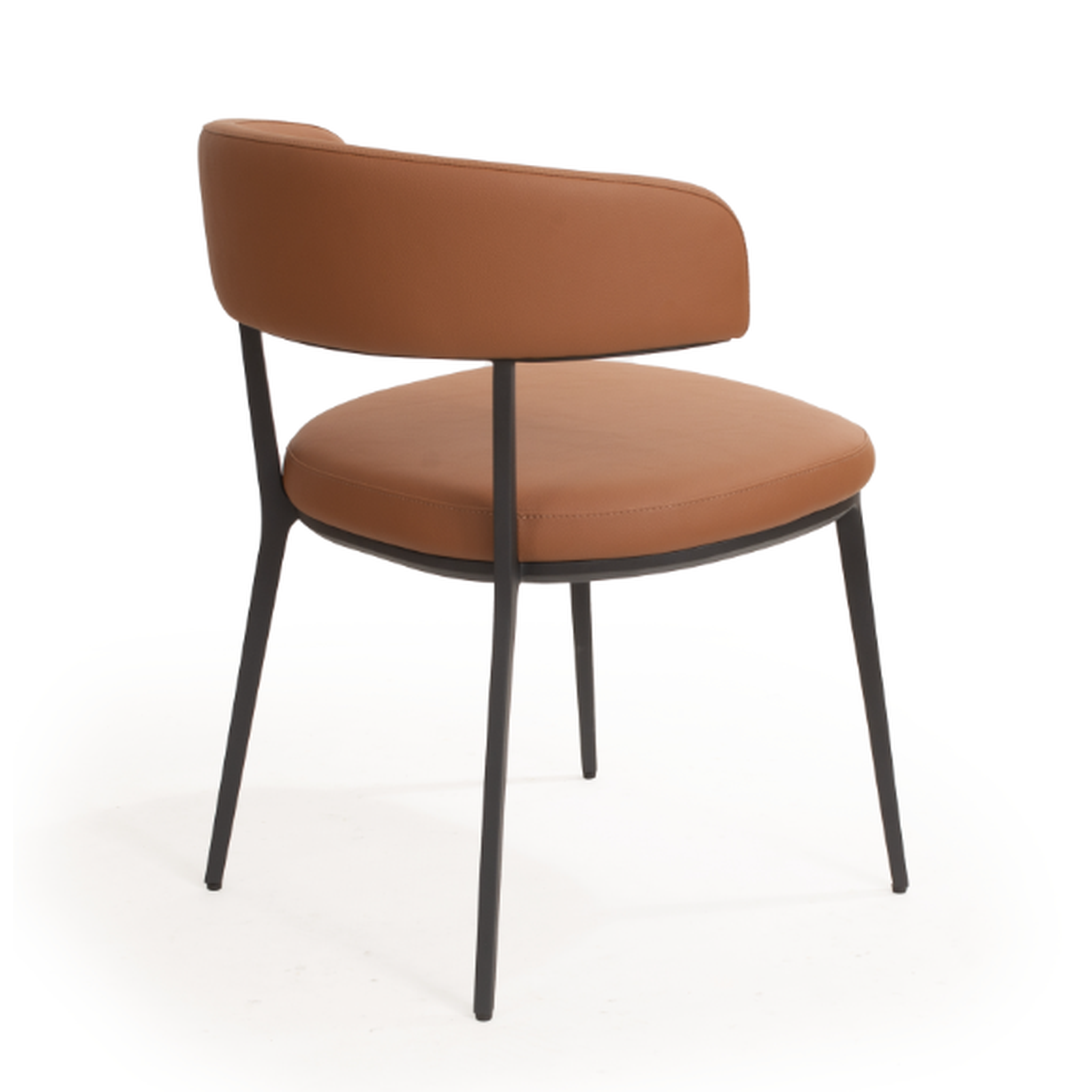 Satori Upholstered Dining Chair – Colonial PU & Black Metal – 59cm Wide - image 4