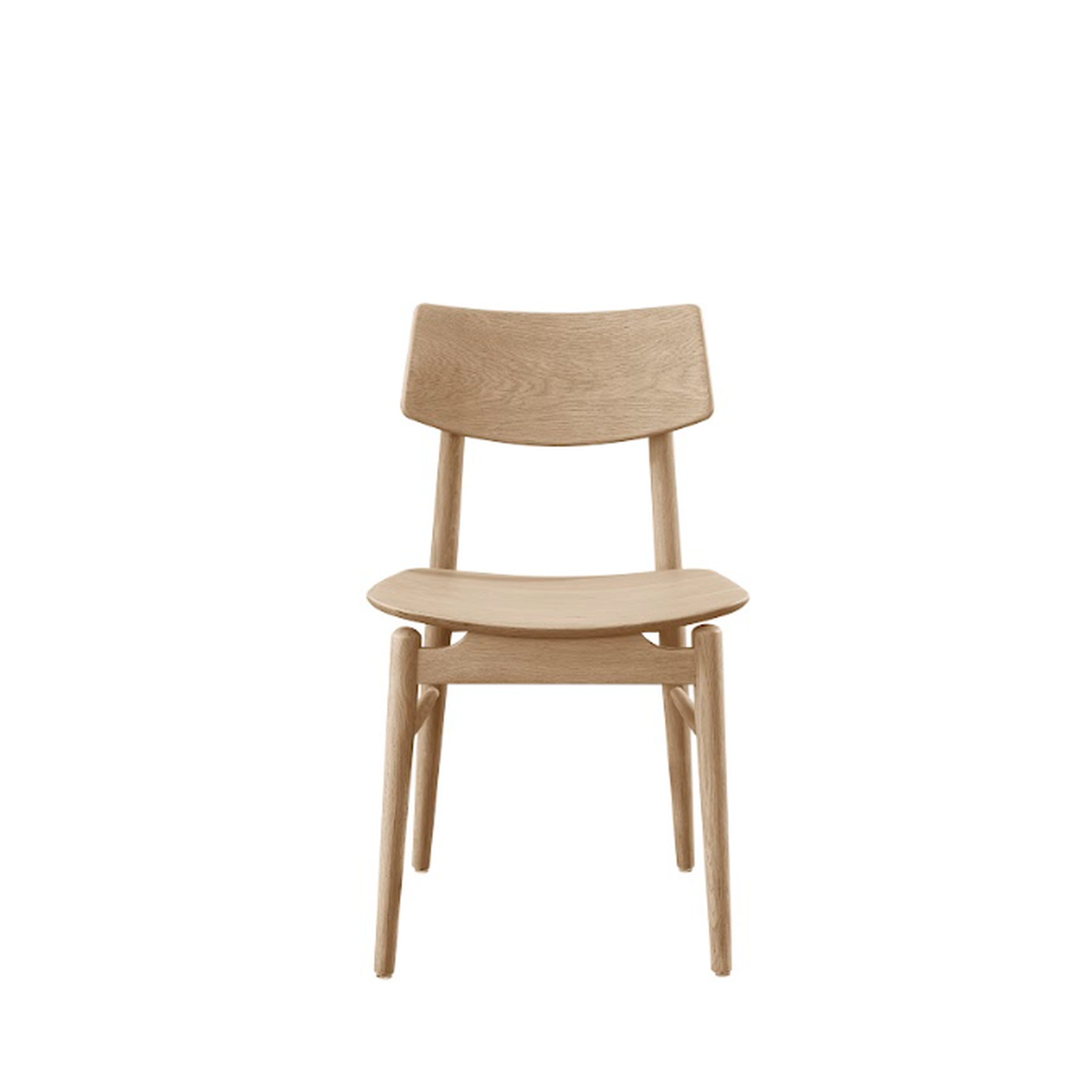 Mono Solid Oak Dining Chair – Natural Wood – 48cm Wide