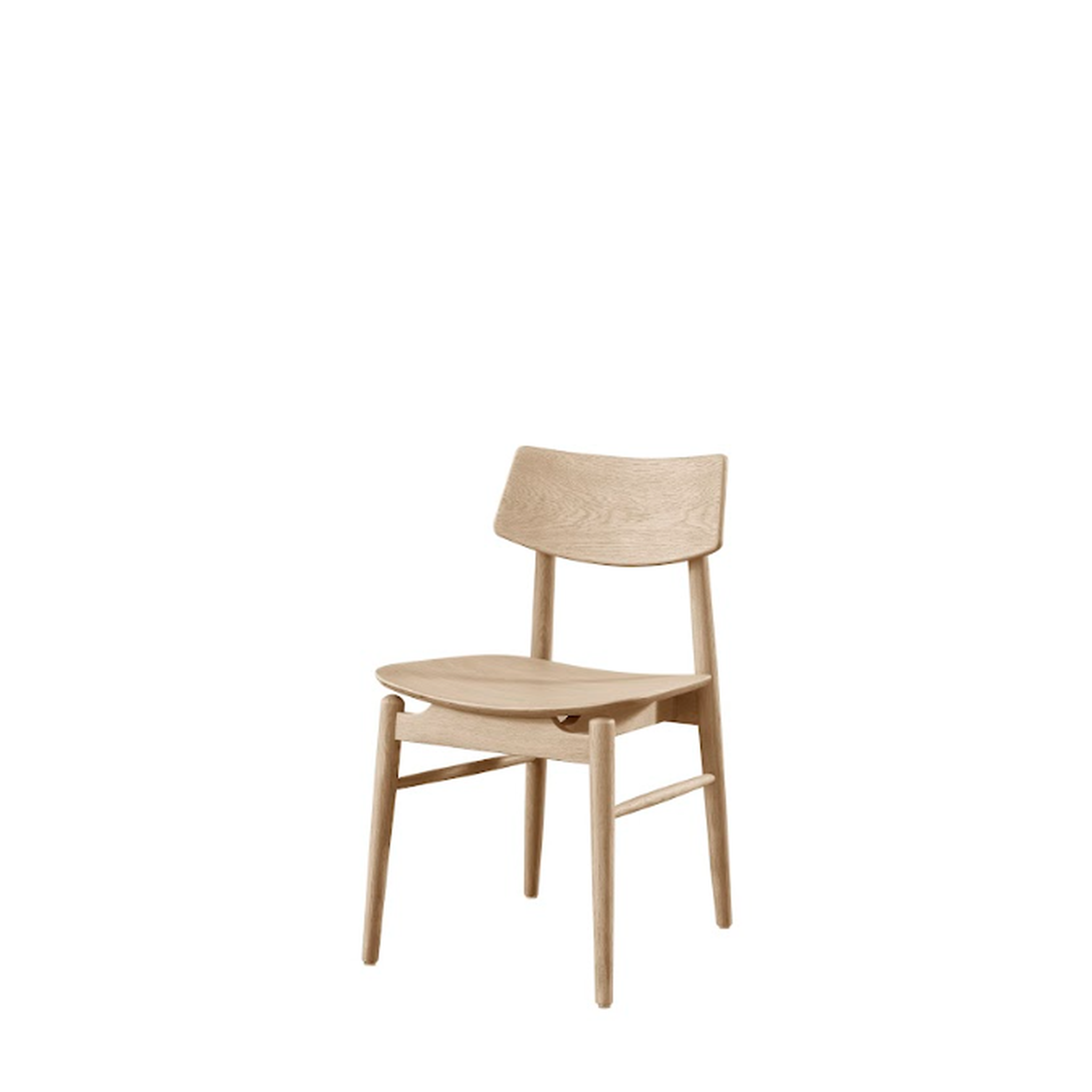 Mono Solid Oak Dining Chair – Natural Wood – 48cm Wide - image 3