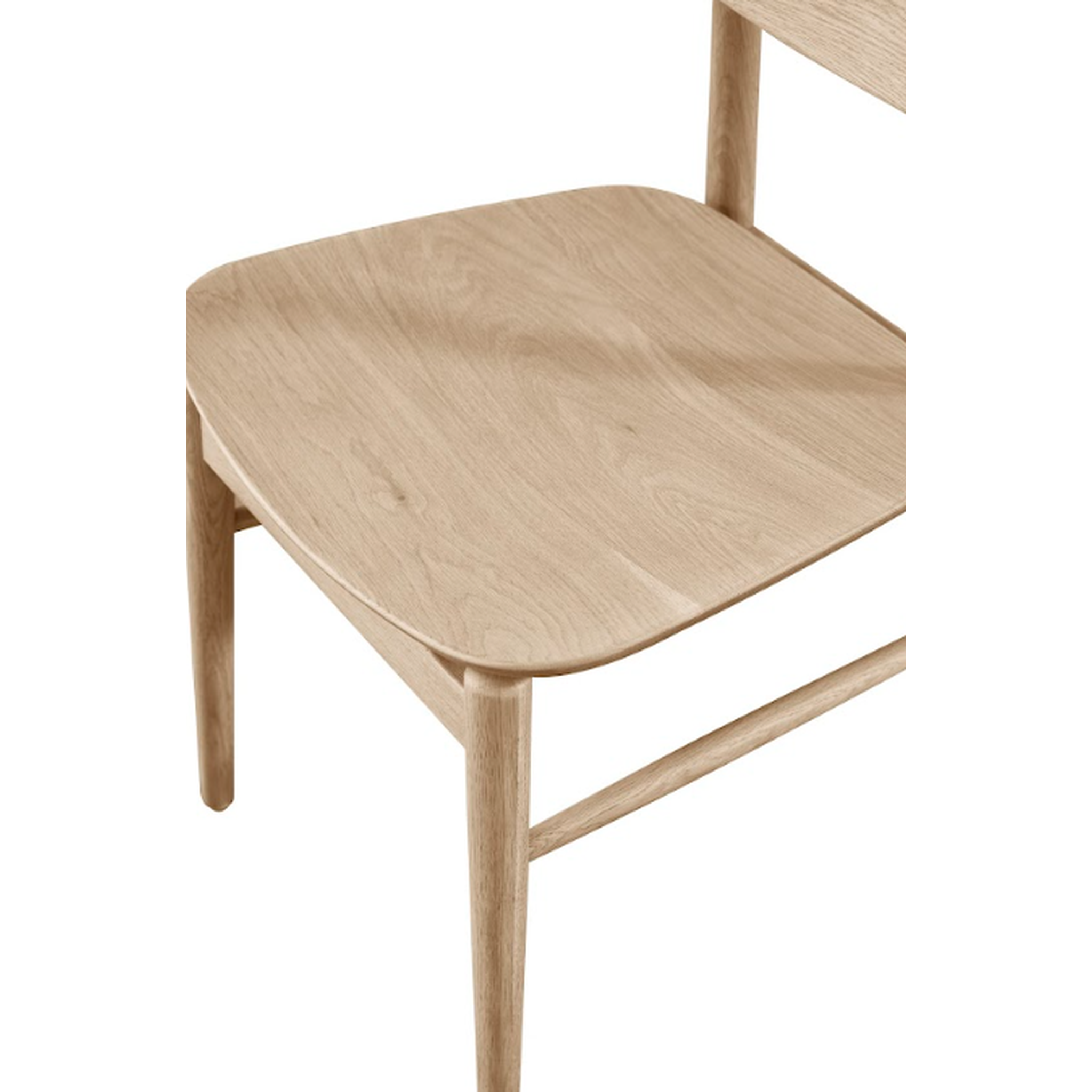 Mono Solid Oak Dining Chair – Natural Wood – 48cm Wide - image 4