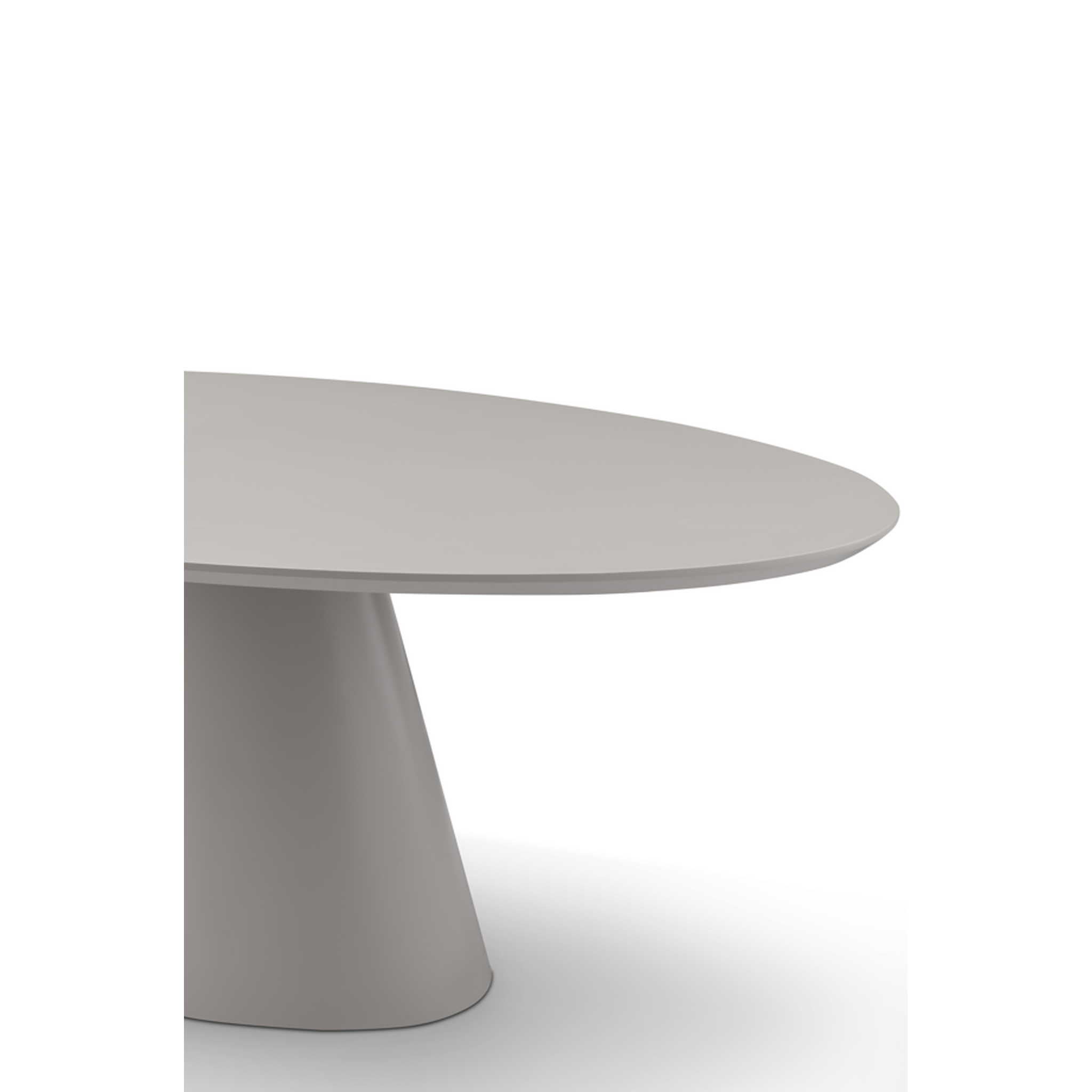 Ellora matte beige oval dining table 240cm