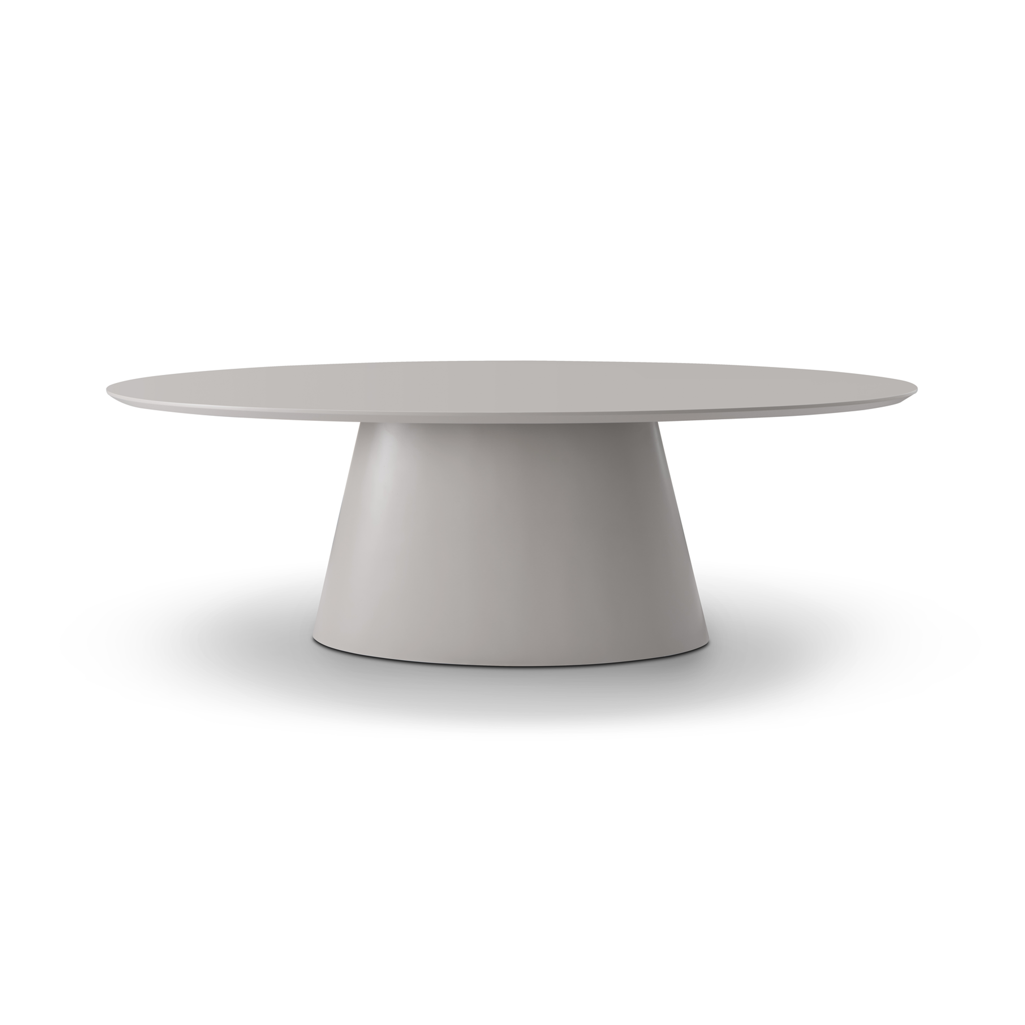 Ellora matte beige oval dining table 240cm