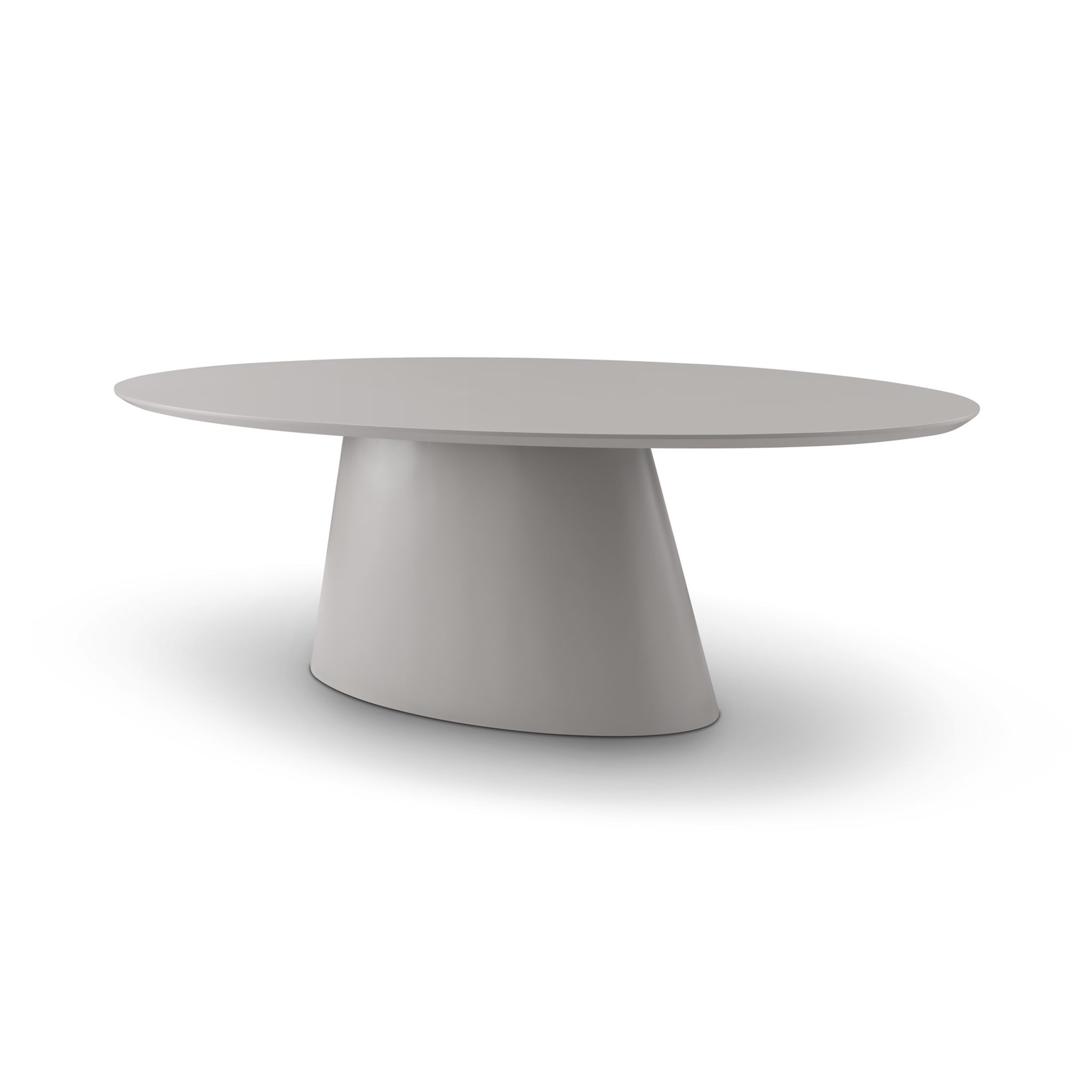 Ellora matte beige oval dining table 240cm