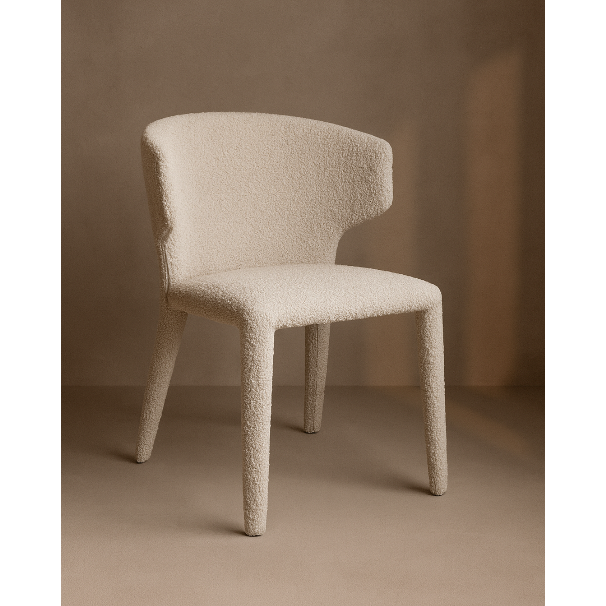 Vela Upholstered Dining Chair – Chex Steam Bouclé – 54cm Wide - image 2